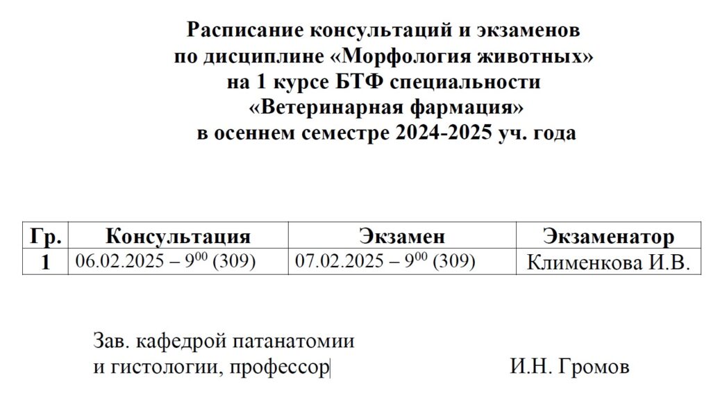 1 BTF Raspisanie konsultatcii i ekzamenov Veterinarnaia farmatciia