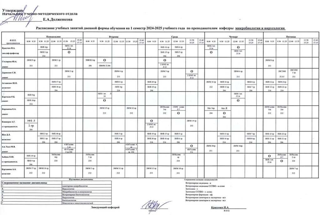 Raspisanie uchebnykh zaniatii 2024-2025 uch.g. osennii semestr